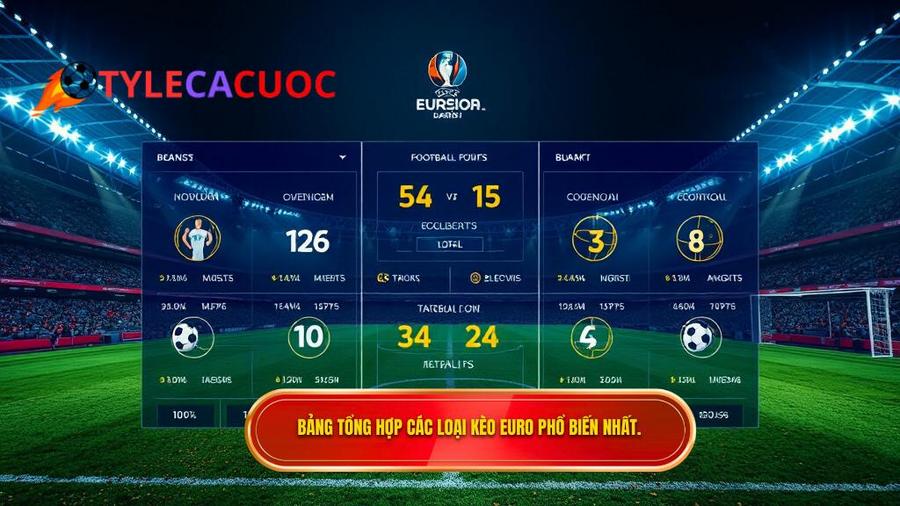 Bảng Tổng Hợp Các Loại Kèo Euro Phổ Biến